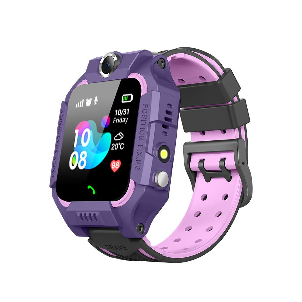 Montre Connectée Pour Enfants Avec GPS, Appels, Caméra Et Bouton SOS Smartwatch Electro Paris Violet