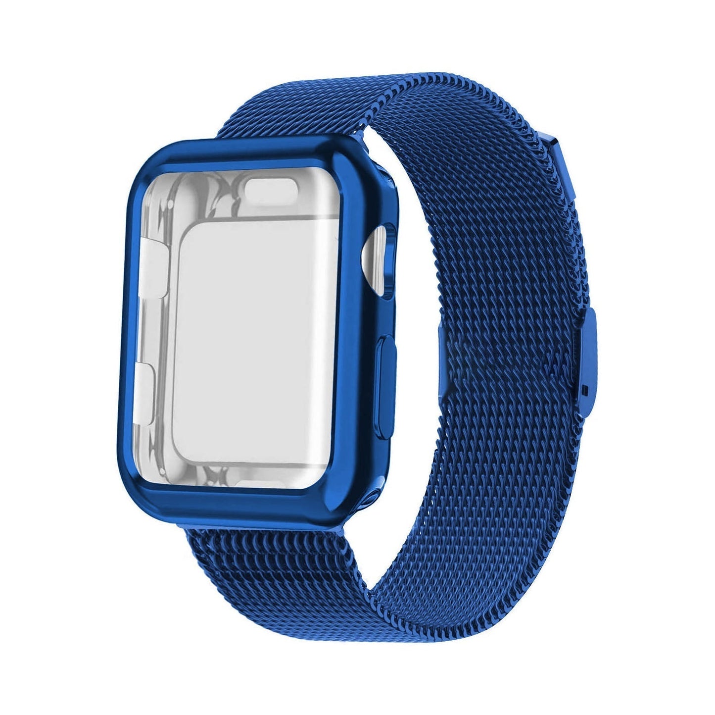 Bracelet De Montre Métallique De Luxe Ajustable Pour Montres Connectées 38-45 mm iWatch strap Electro Paris Bleu iWatch 38 mm