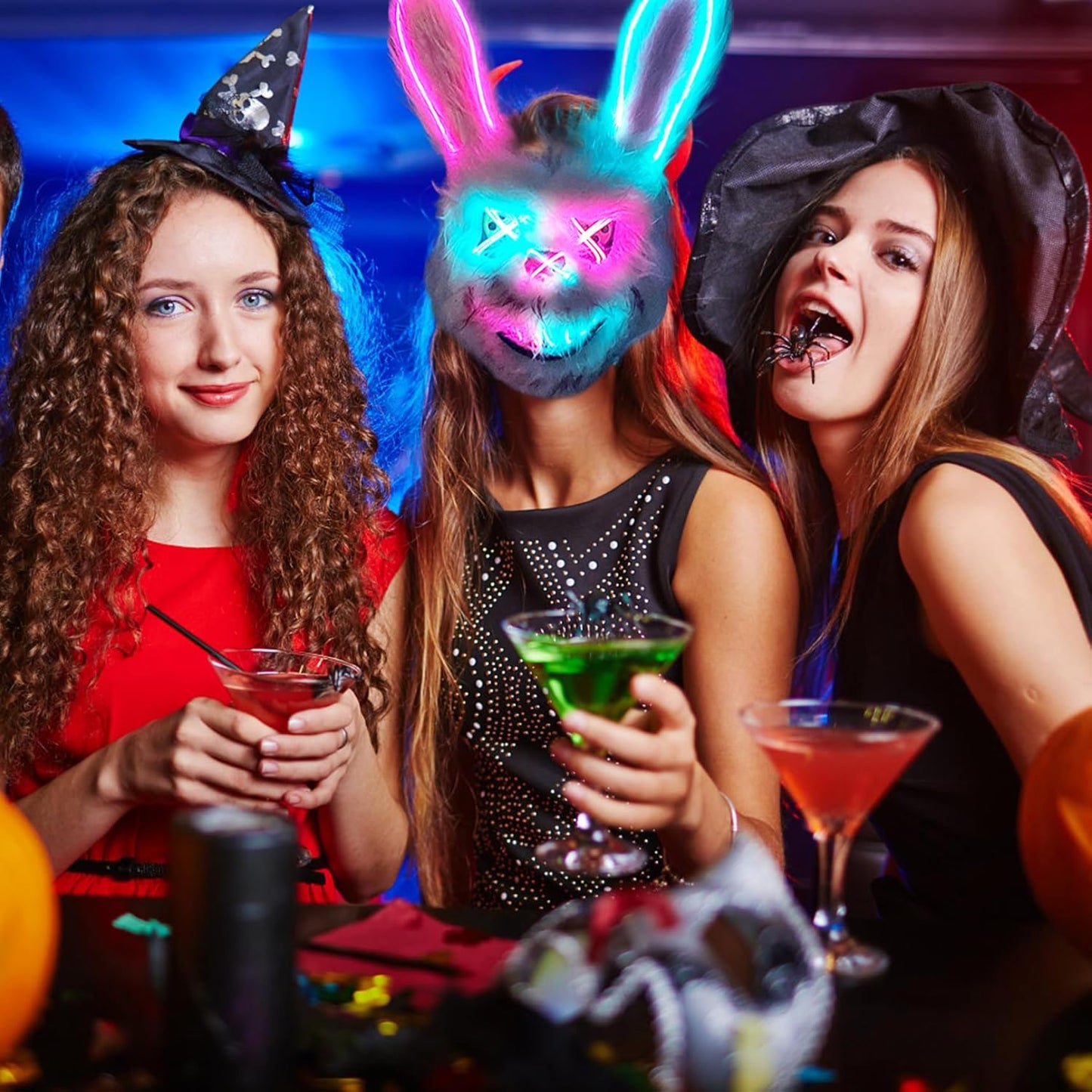 Masque LED Lumineux d'horreur – Visage Effrayant qui s'illumine pour Halloween