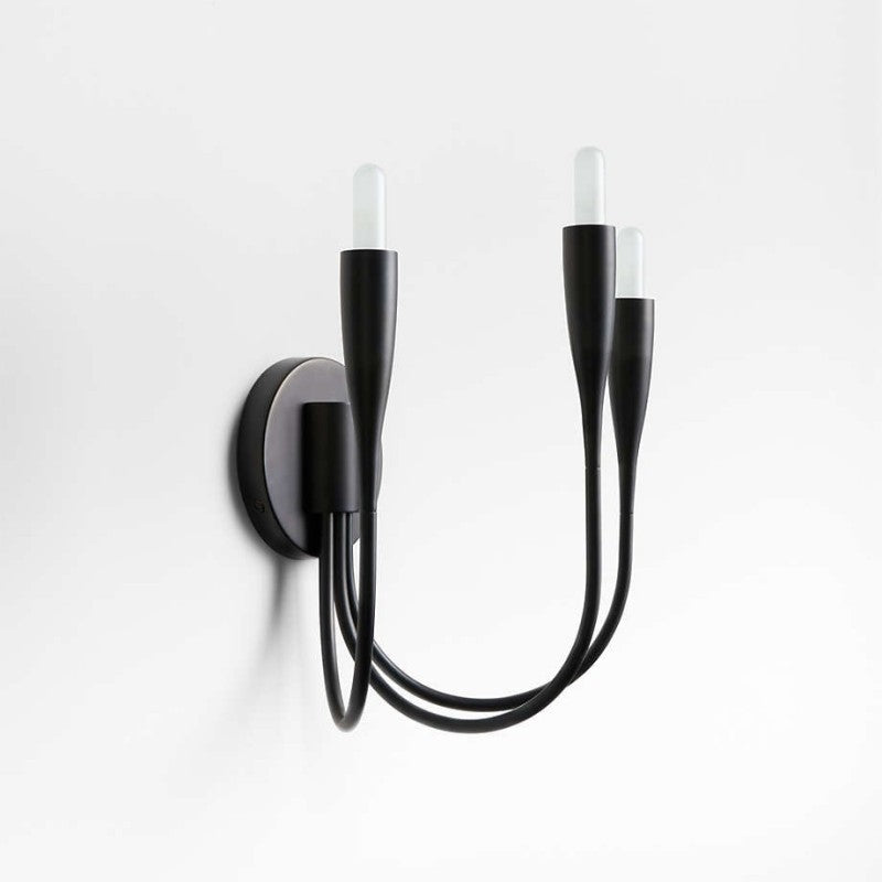 Applique Murale Moderne en Laiton et Noir – Éclairage Élégant à 3 Ampoules Applique murale Electro Paris