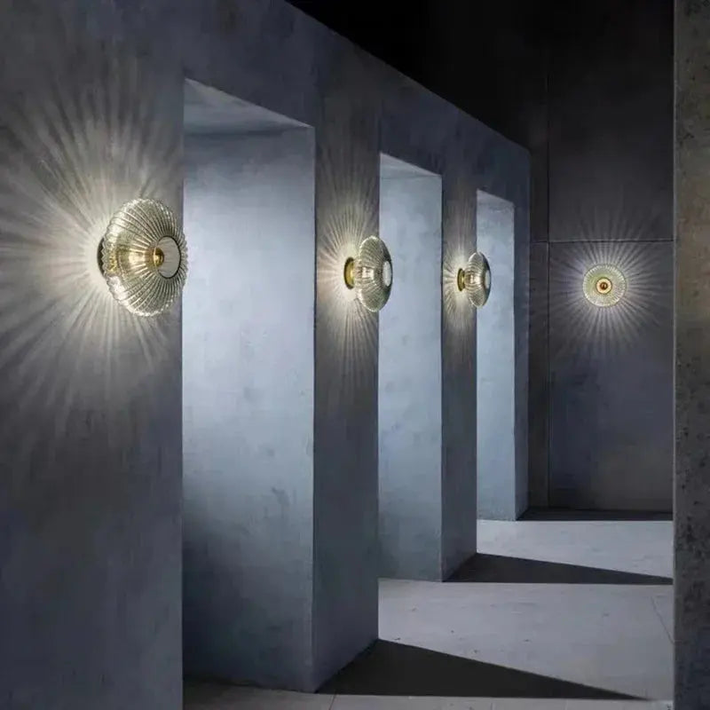 Applique Murale Moderne en Verre Opale – Plafonnier Nordique pour Couloir Éclairage mural Electro Paris