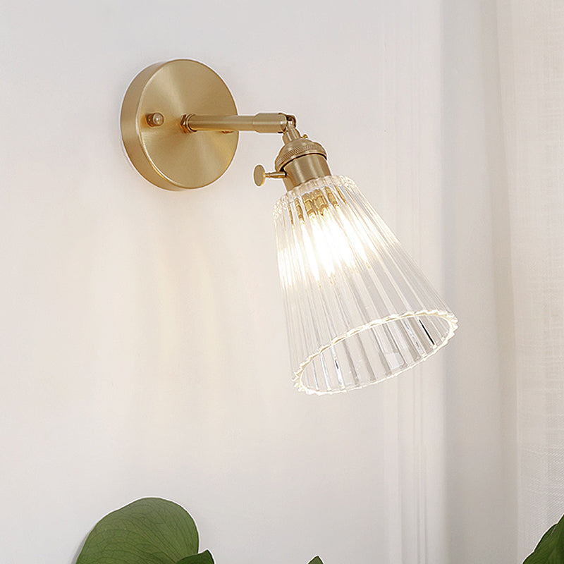 Applique murale en verre strié pour chambre et salle de bain Wall lamps Electro Paris