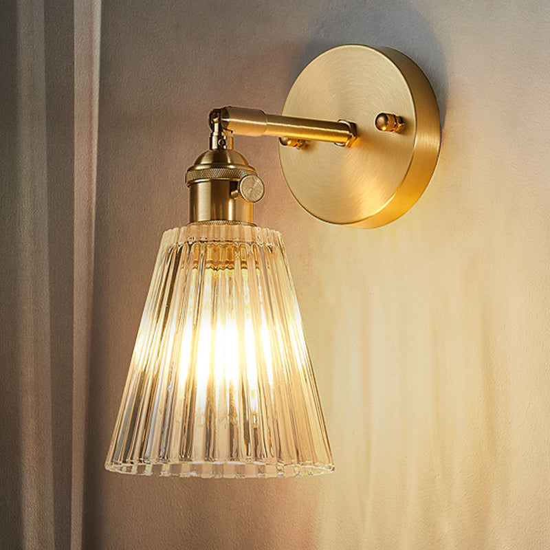Applique murale en verre strié pour chambre et salle de bain Wall lamps Electro Paris
