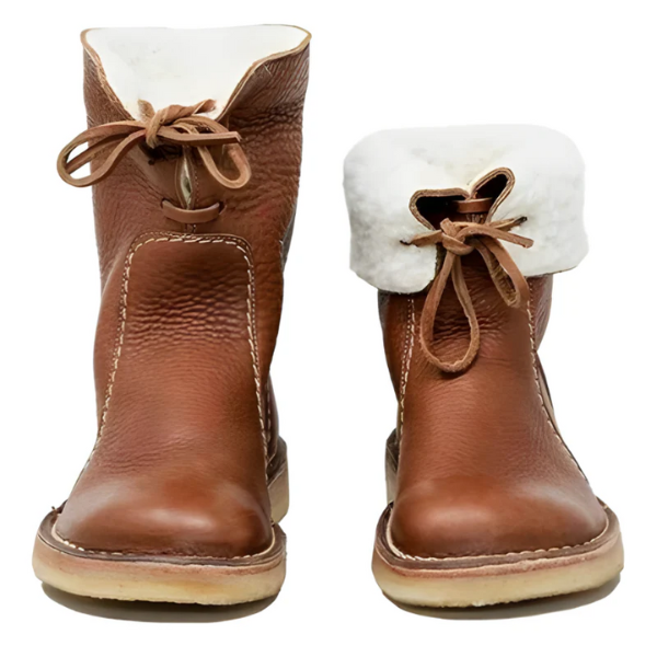 Bottes d’Hiver Douces à Doublure Laine Electro Paris Marron 36