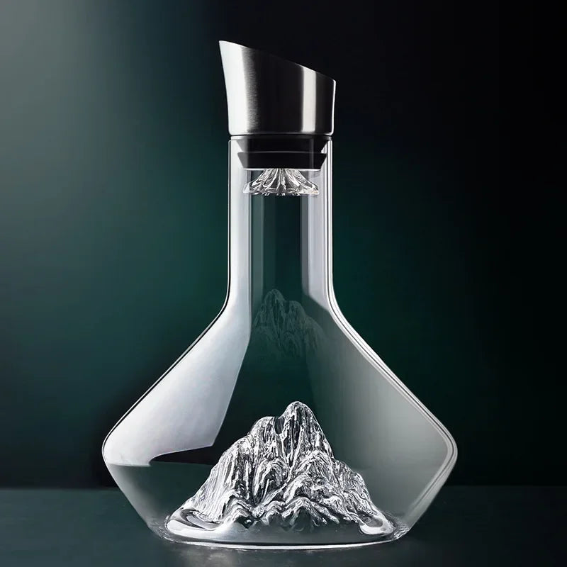 Carafe à Vin en Cristal sans Plomb avec Base Iceberg – Carafe d'Aération 1500ml pour Vin Rouge Carafes à vin Electro Paris