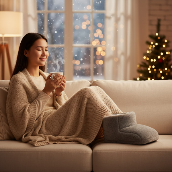 Chaleur douce Chauffe-Pieds Sans Fil à Chaleur Réglable sur 3 Niveaux Haus & Garten > Haushaltswaren > Haushaltsgeräte > Heizdecken & Heizkissen Electro Paris