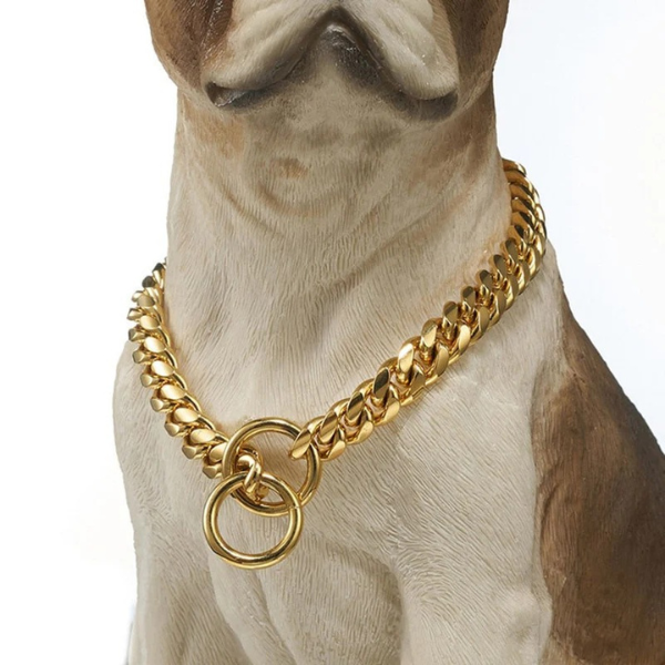 Collier pour Chien en Chaîne d’Acier Inoxydable Electro Paris