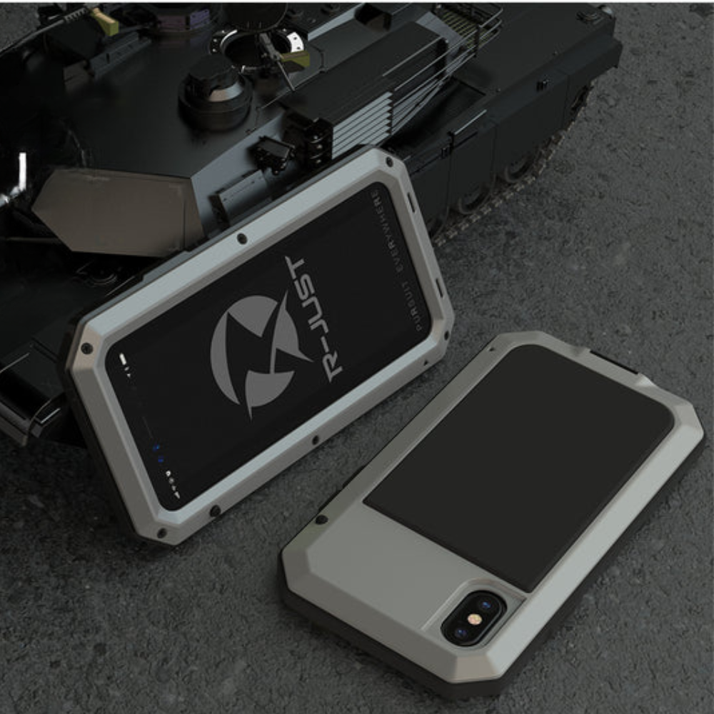 Coque iPhone en Titane Antichoc – Protecteur Intégral avec Cache Objectif Coques de téléphone mobile Electro Paris Argent iPhone 7 / 8