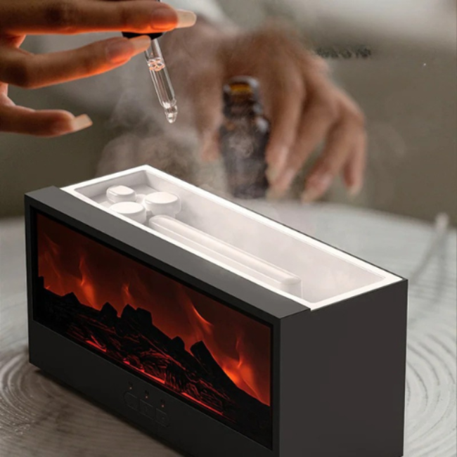 Diffuseur d’Huiles Essentielles à Effet Flamme et LED Colorées – Ambiance Relaxante 300 ml pour Maison et Bureau Diffuseurs d'arômes Electro Paris