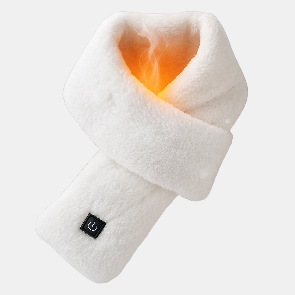 Écharpe Chauffante en Polaire Douce – Cache-cou USB pour l'Hiver Écharpes Electro Paris Blanc