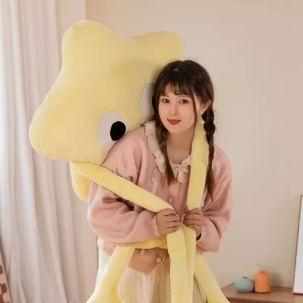 Coussin Peluche Géant en Forme d’Étoile – Confort Décoratif Doux Pillow Electro Paris