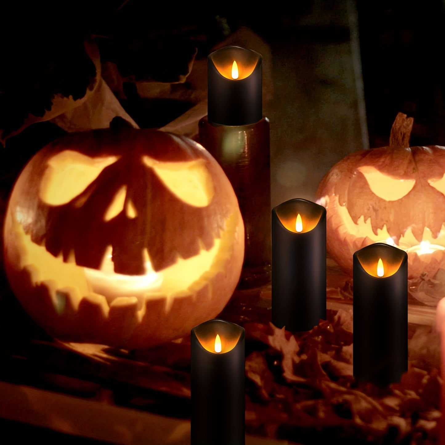 Ensemble de 5 Bougies LED Noires Sans Flamme – Décoration Intérieure Élégante Bougies LED Electro Paris