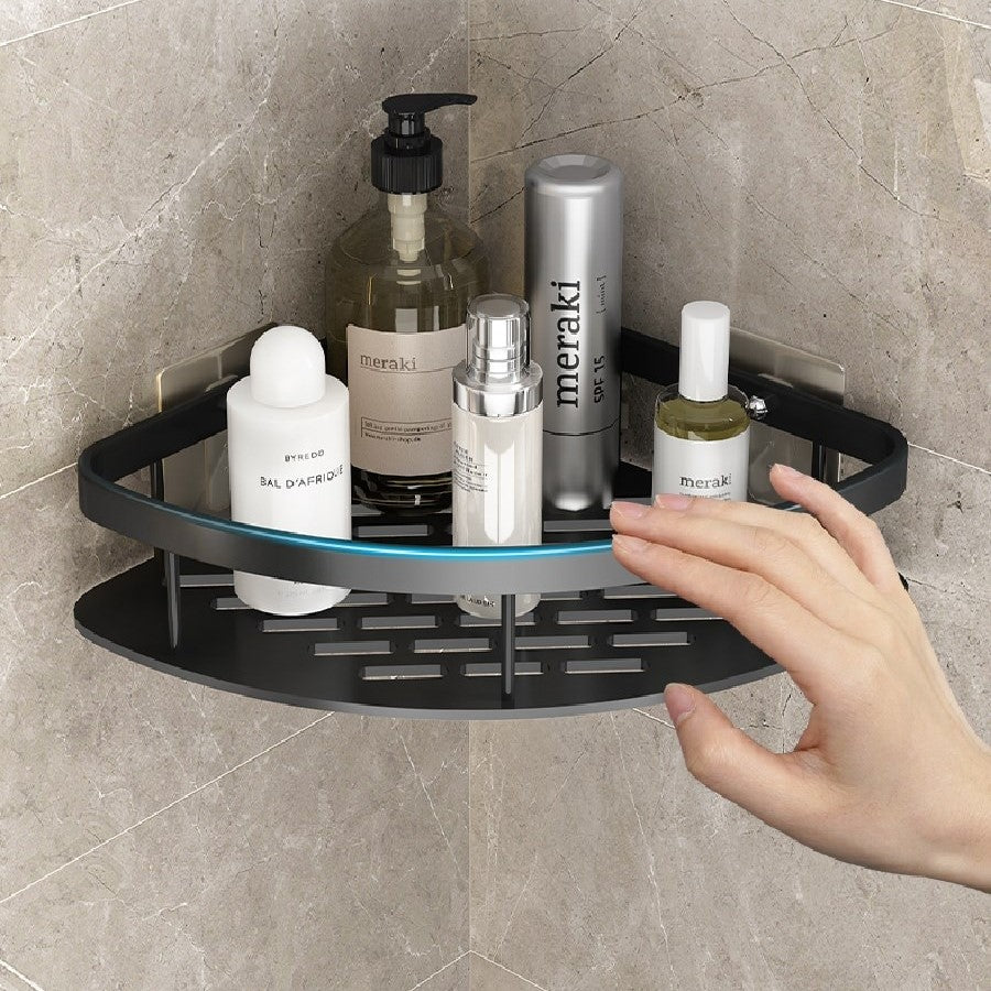 Étagère de Douche d'Angle Noire en Acier Inoxydable – Organisateur de Salle de Bain pour Shampoing Étagères de salle de bain Electro Paris