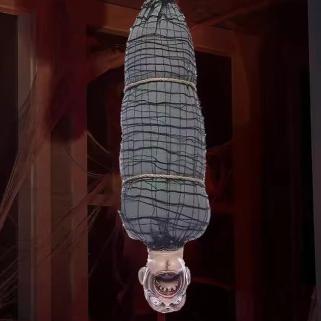 Décoration de Fantôme Animé Suspendu – Accessoire d'Halloween avec Yeux Lumineux et Son Décorations d'Halloween Electro Paris