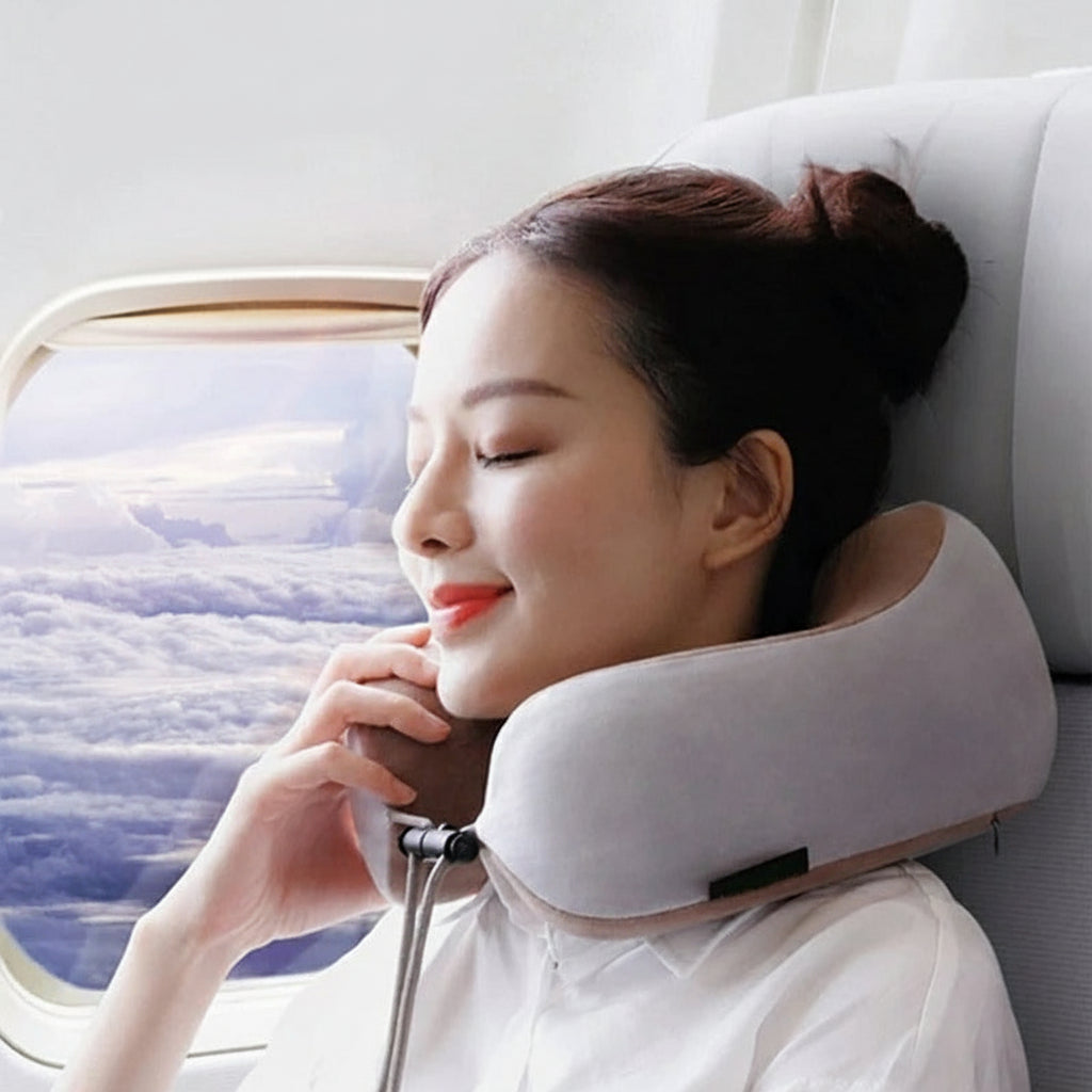 Coussin De Massage Chauffant Pour Cou Et Épaules Avec Mousse À Mémoire Et 3 Modes Neck pillow Electro Paris