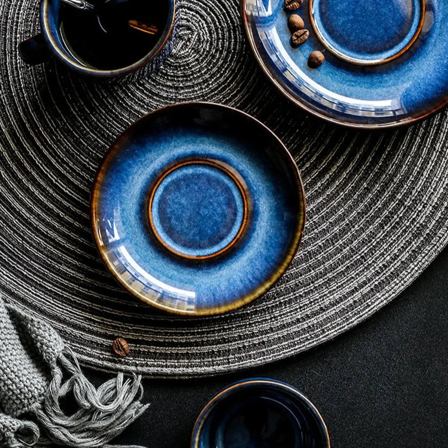 Set De Tasse Laguna Kiln En Porcelaine Fine Avec Sous-Tasse Assortie Pour Café Et Thé Élégant Tea cup Electro Paris