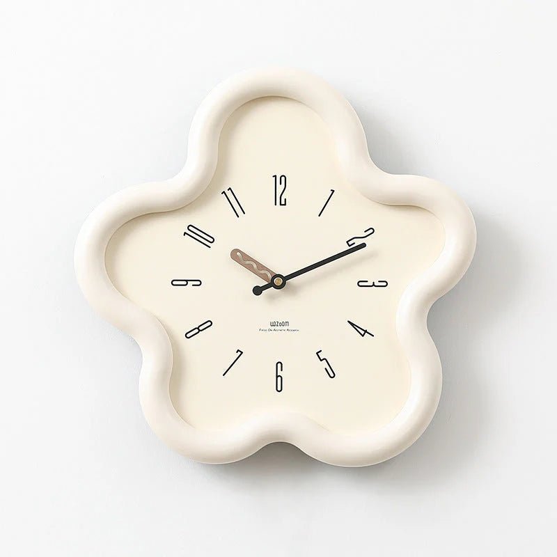 Horloge Murale Design 3D Fleurie – Pendule Silencieux pour Salon et Chambre Horloges murales Electro Paris Blanc