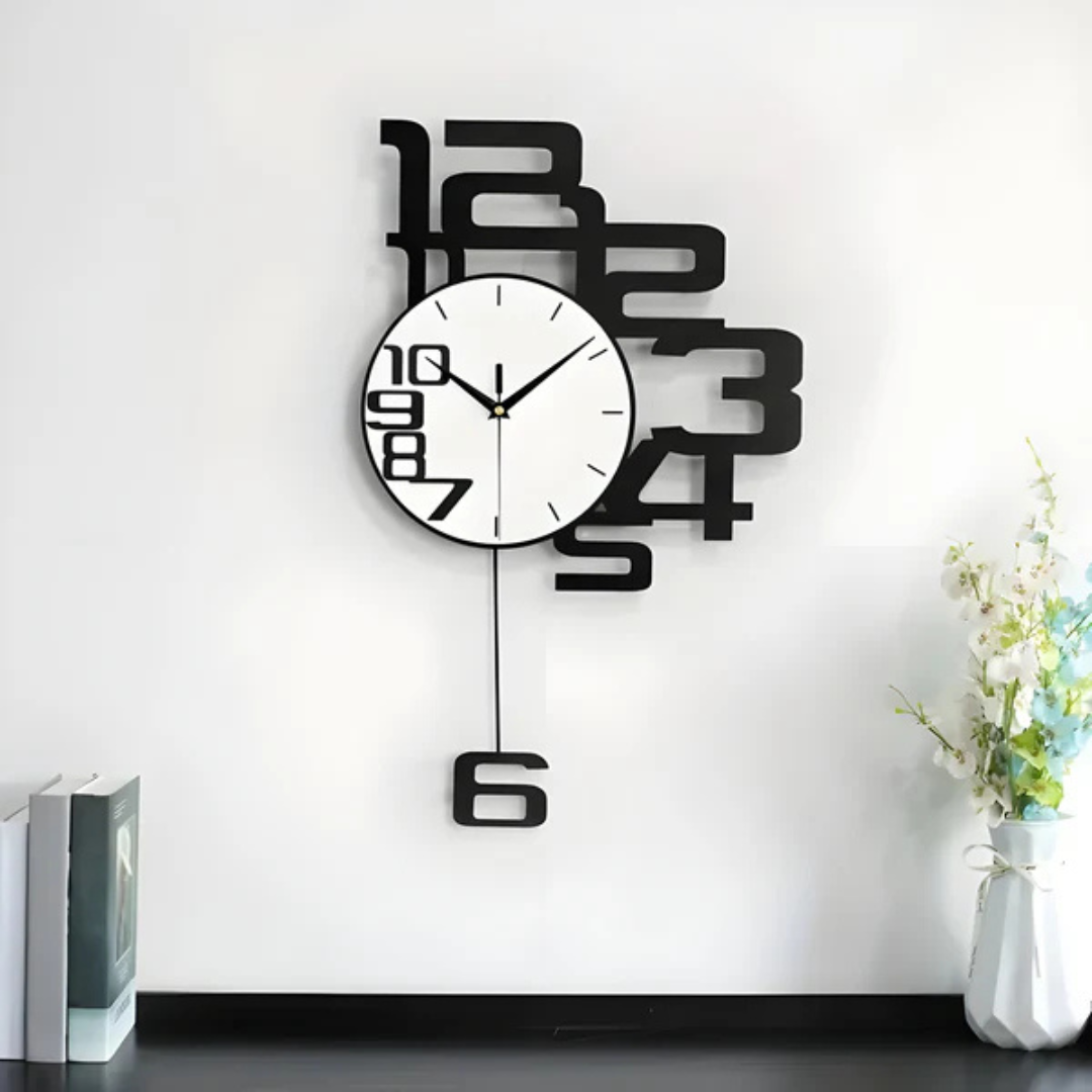 Horloge Murale Design Silencieuse Moderne Pour Intérieur Élégant 40x68 cm Horloge murale Electro Paris