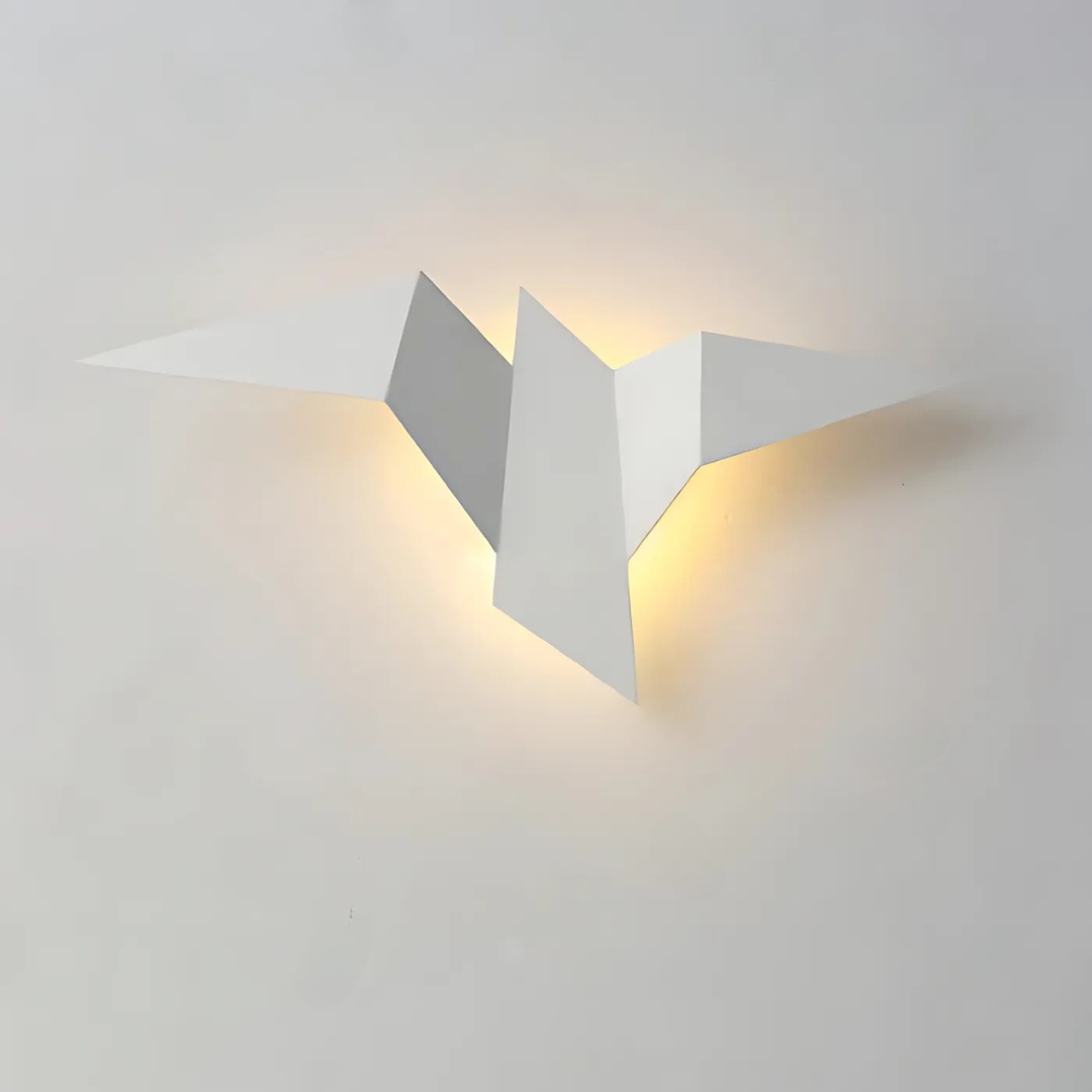 Applique Murale Origami Moderne – Luminaire LED en Forme d'Oiseau pour Couloir et Chambre Éclairage Electro Paris Blanc