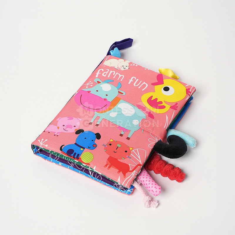 Livre d'Éveil Contrasté pour Nouveau-Nés – Jouet Sensoriel Doux Noir et Blanc pour le Jeu sur le Ventre Jouets pour bébés Electro Paris Ferme