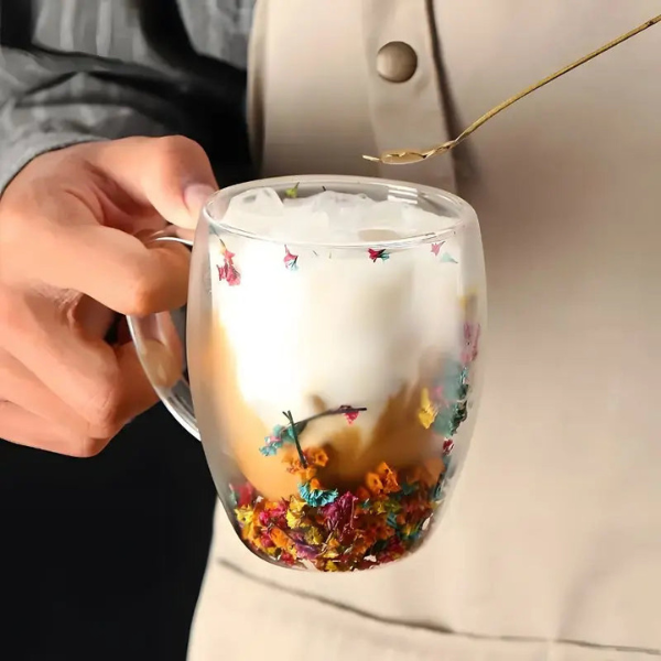 Mug en Verre Floraison – Élégance et Charme Raffiné Electro Paris