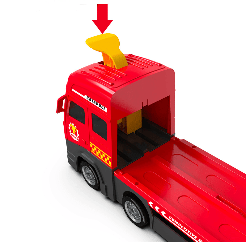 Ensemble de Jouets Camion Porte-Dinosaures – Camion de Transport avec 6 Mini Voitures Dinosaures pour Enfants Ensembles de jeux de véhicules jouets Electro Paris