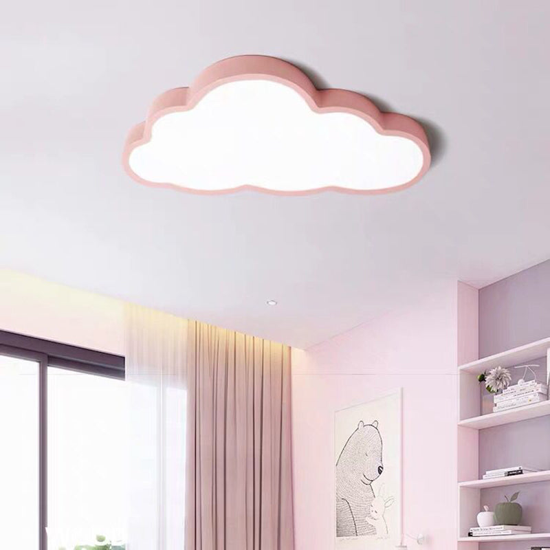 Plafonnier LED Nuage pour Chambre d'Enfant Plafonnier Electro Paris Rose 49 cm Lumière blanche