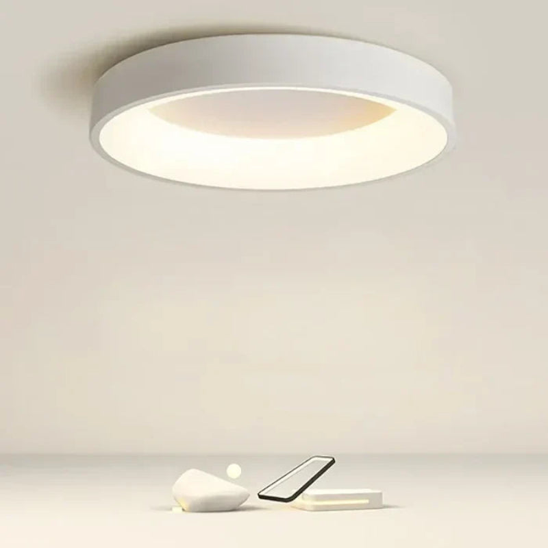 Plafonnier LED Ronde Design Scandinave en Aluminium et Acryl Ceiling Lamp Electro Paris