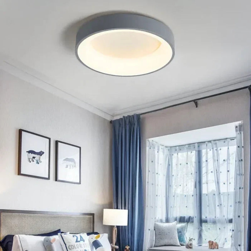 Plafonnier LED Ronde Design Scandinave en Aluminium et Acryl Ceiling Lamp Electro Paris