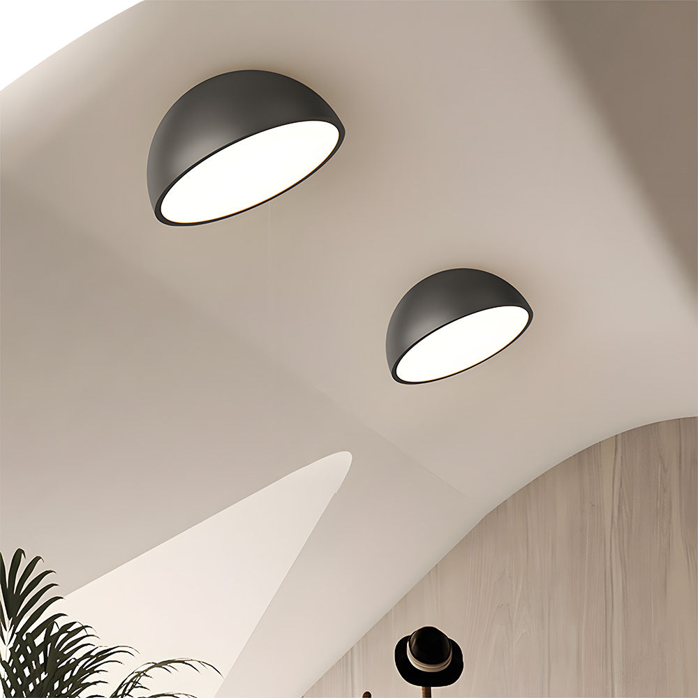 Plafonnier LED rond moderne Ceiling Lamp Electro Paris Noir D40*H30cm 3 Changement de couleur à l'aide d'un interrupteur