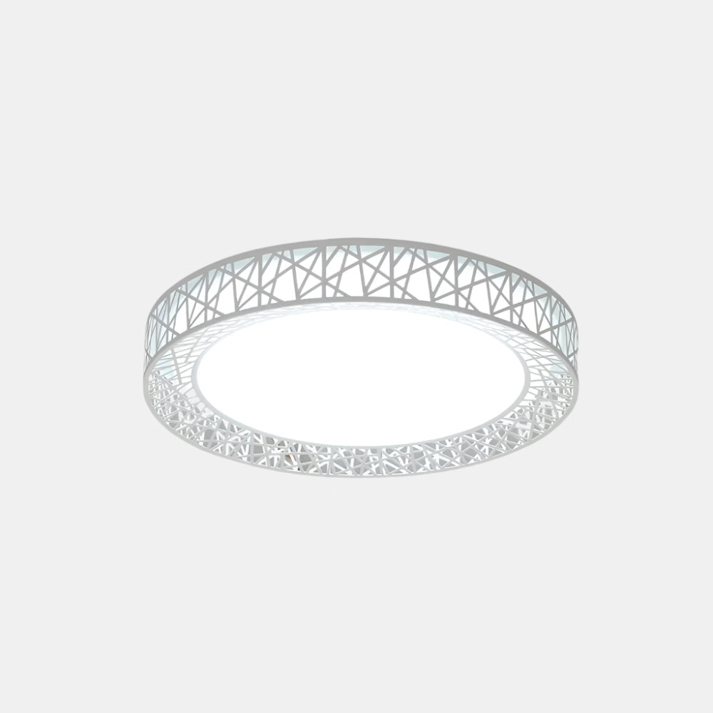 Plafonnier LED rond moderne pour plus de confort et de style Ceiling Lamp Electro Paris Blanc Dia 40cm x H 10cm Lumière blanche
