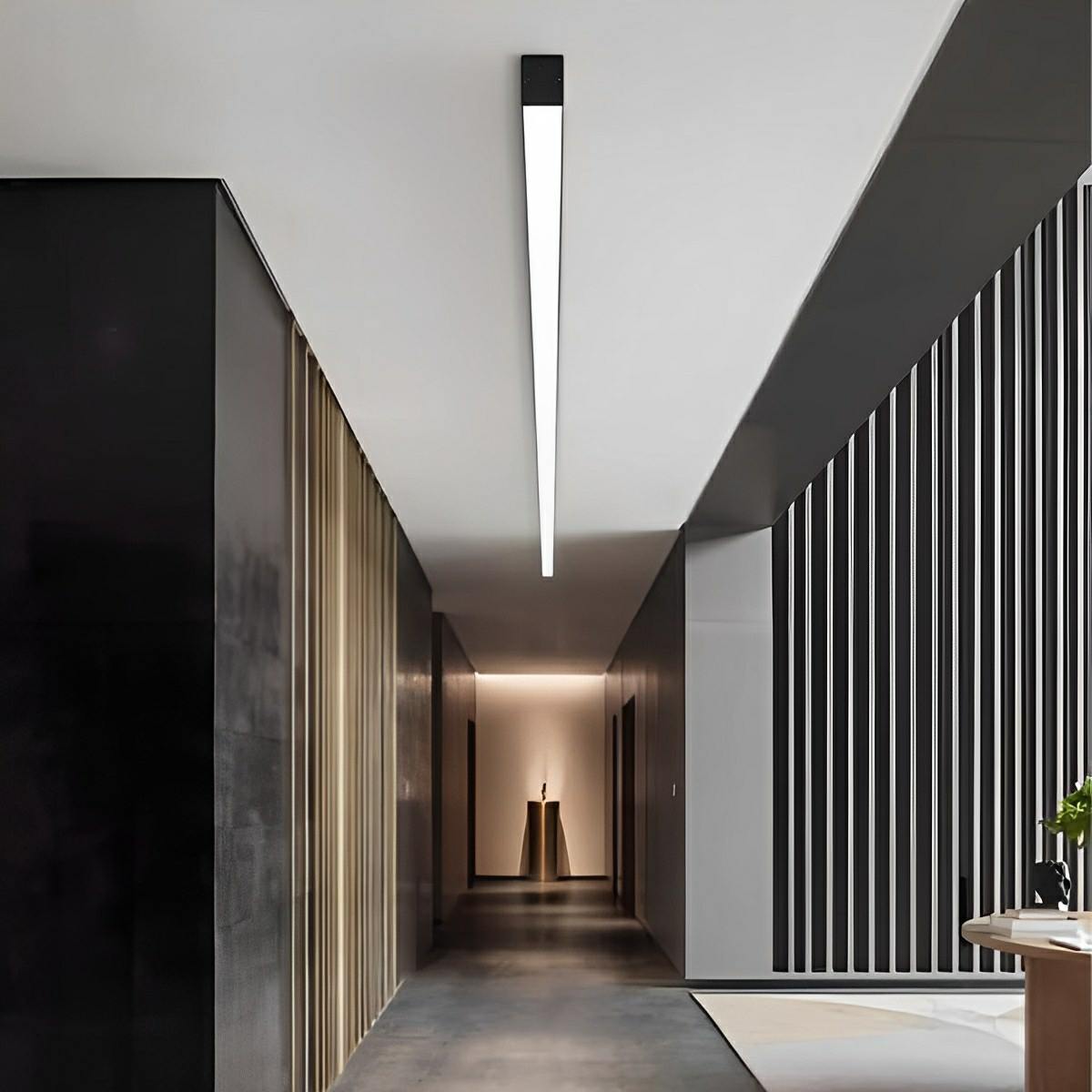 Plafonnier Minimaliste en Bande Longue Lampe de plafond Electro Paris Noir 100 cm 3 modes de couleur