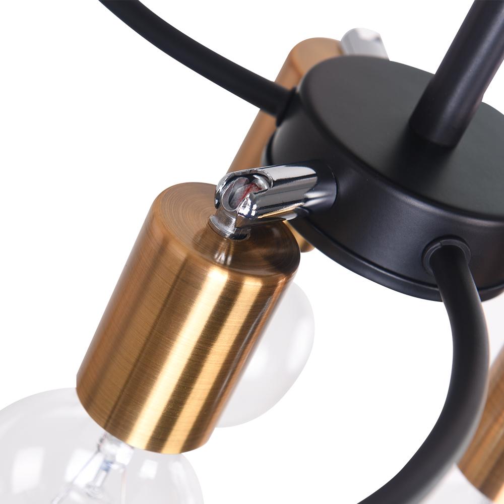 Applique Murale Spoutnik à 6 Lumières – Design Industriel Vintage avec Douilles Réglables en Verre Éclairage Electro Paris