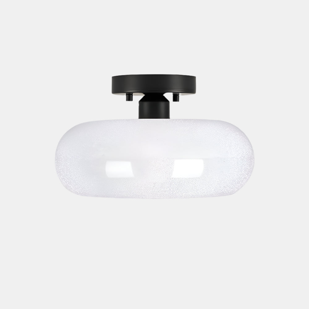 Plafonnier moderne avec verre et semi-montage Ceiling Lamp Electro Paris Noir