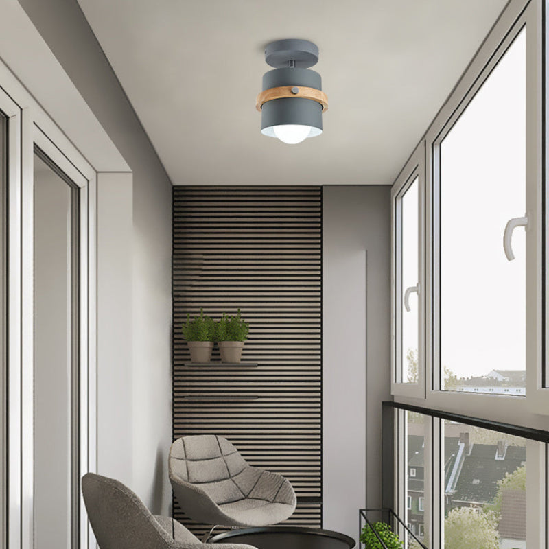 Plafonnier nordique moderne avec design cylindrique rotatif Ceiling Lamp Electro Paris