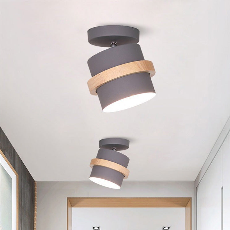 Plafonnier nordique moderne avec design cylindrique rotatif Ceiling Lamp Electro Paris