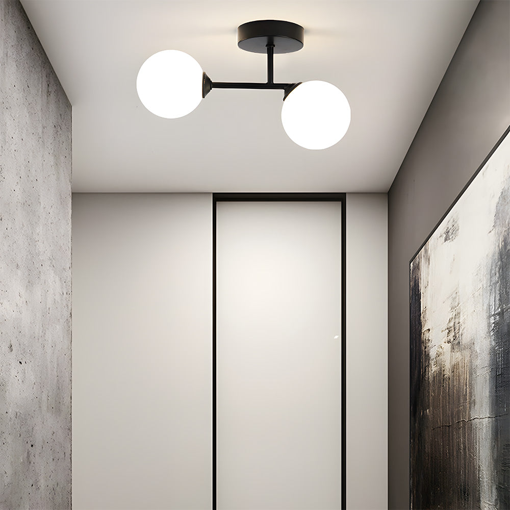 Plafonnier nordique moderne en verre pour couloirs et chambres Ceiling Lamp Electro Paris