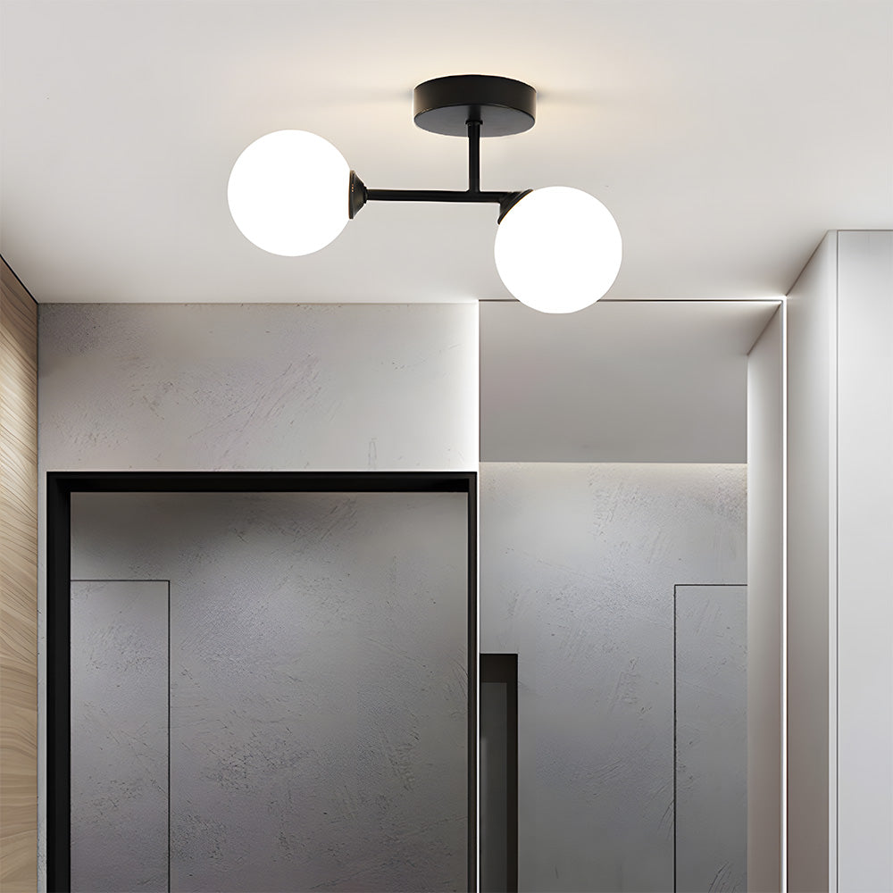 Plafonnier nordique moderne en verre pour couloirs et chambres Ceiling Lamp Electro Paris
