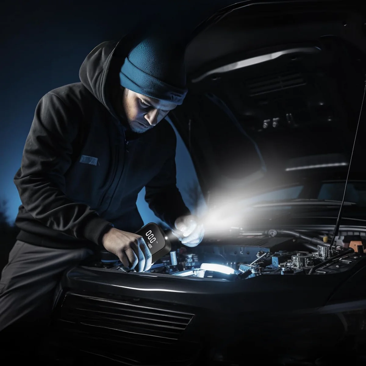 Pompe à Sir Electrique – Gonfleur de Pneus Portable Avec Écran LED Tire Pump Electro Paris