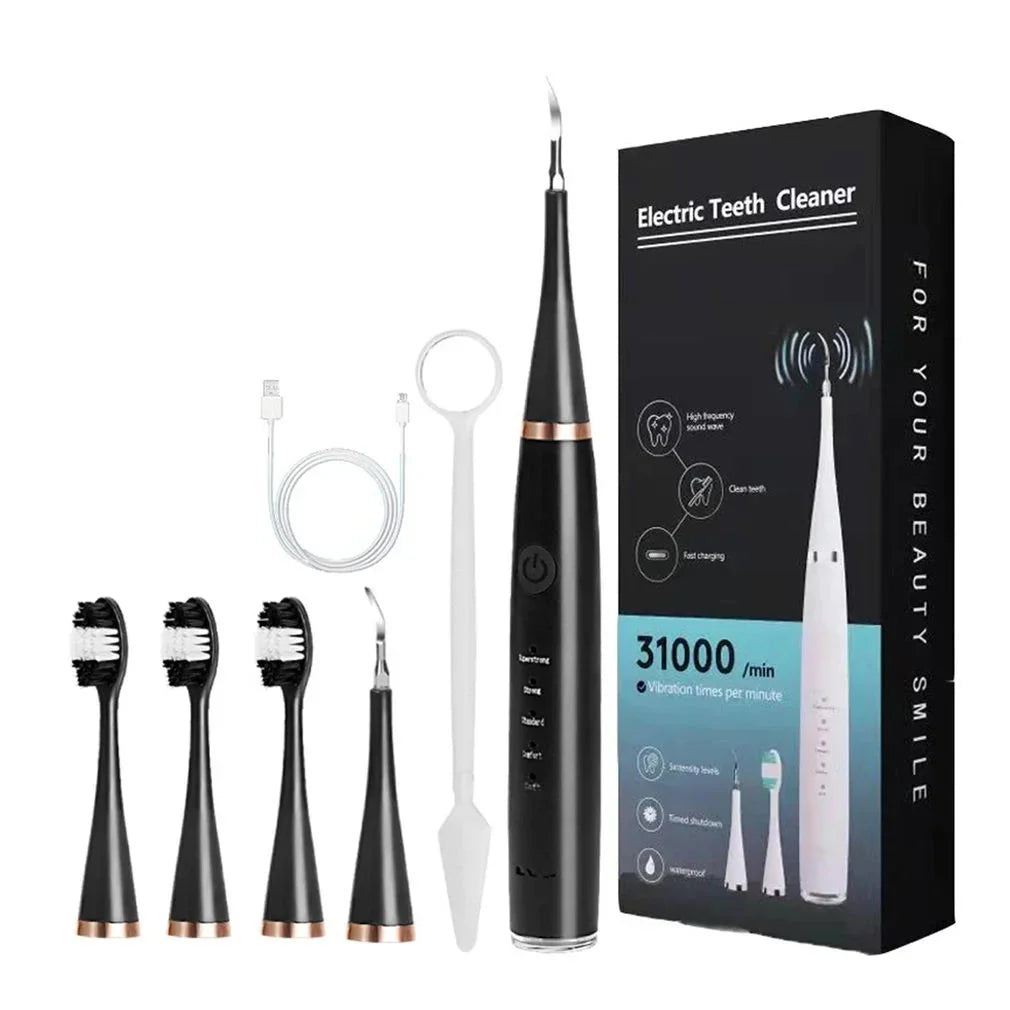 Brosse À Dents Électrique Ultrasonique Avec Irrigateur Blanchissant – Nettoyage Et Soin Complet Des Dents Beauty & Personal Care Electro Paris Noir