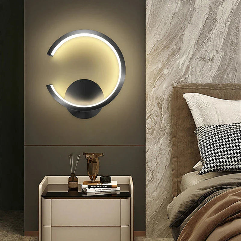 Applique Murale LED – Ledi Lampe Murale Moderne Minimaliste Noire Wall lamps Electro Paris