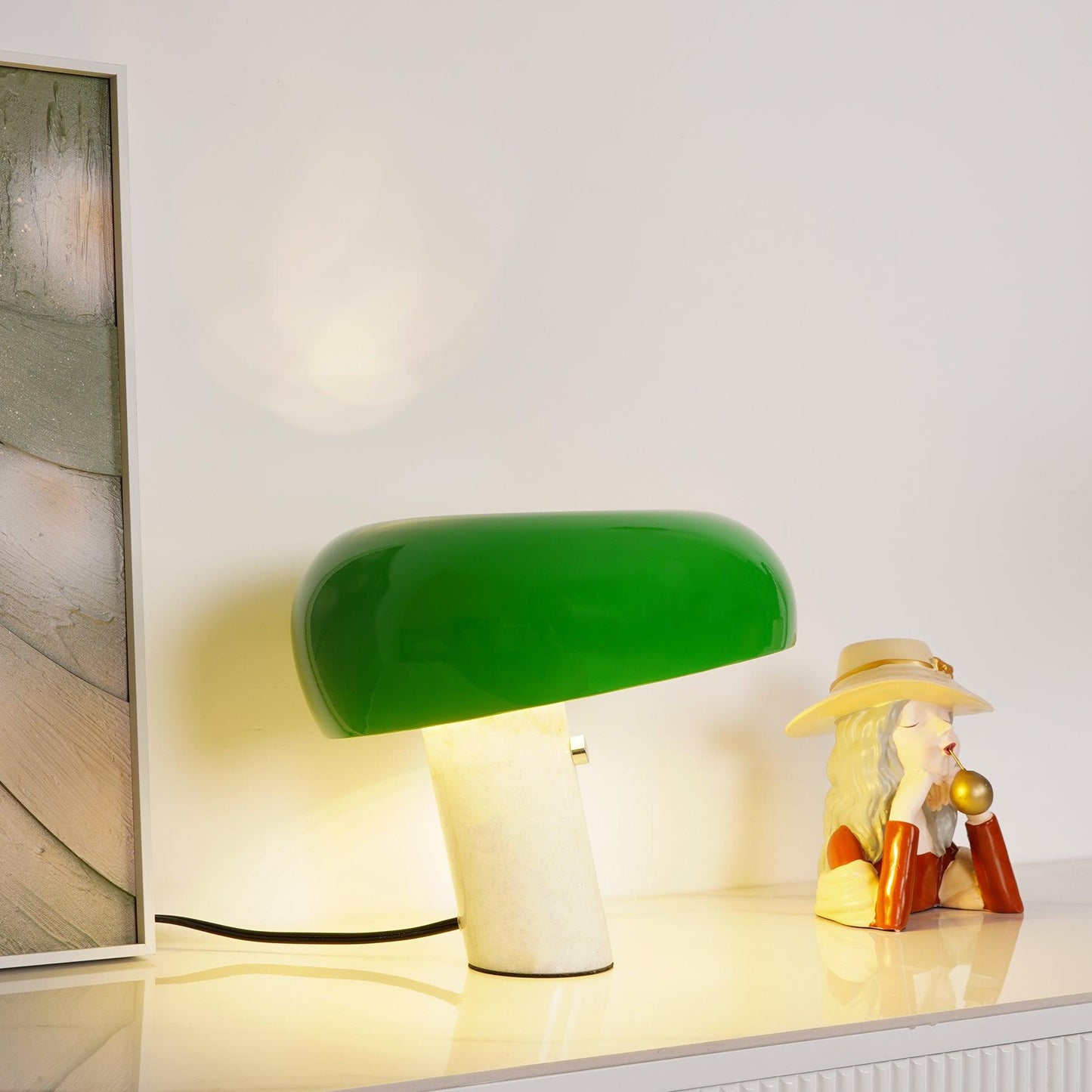 Lampe De Table En Marbre Véritable Avec Lumière Chaude Design Élégant Et Éclairage D’Ambiance Pour Salon Chambre Ou Bureau Cyber Monday Offer Table Lamp Electro Paris