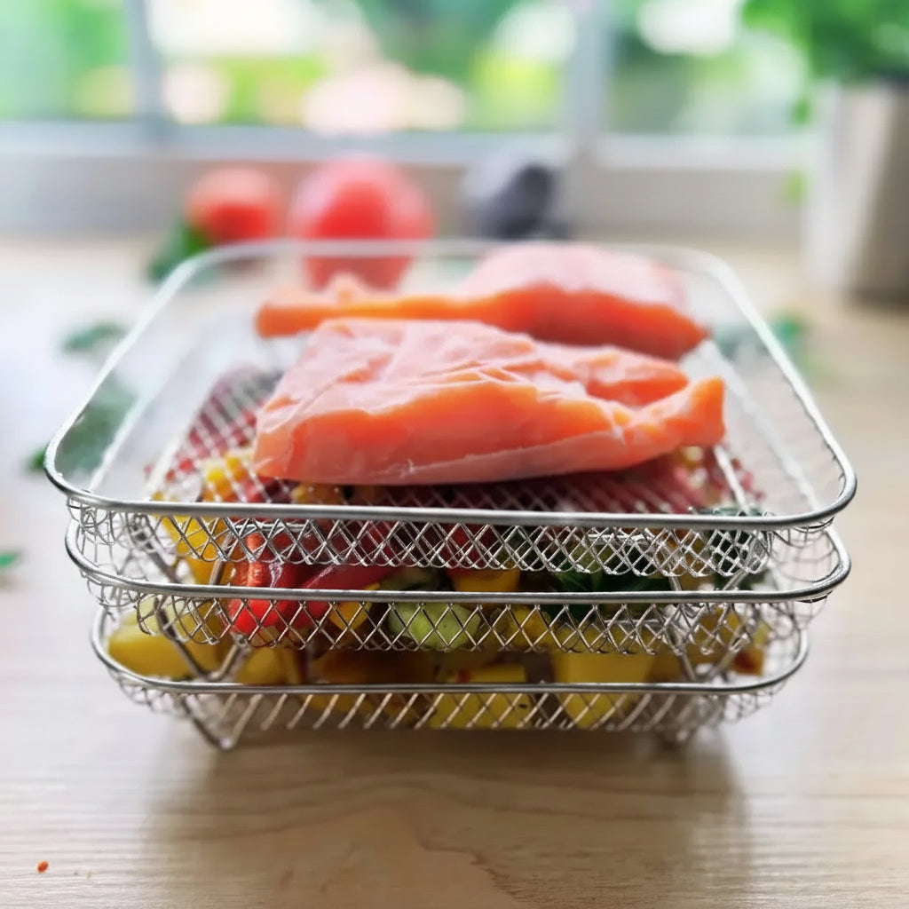 Paniers À Friture Empilables Pour Plus D’Espace Et Une Cuisson Parfaite Simultanée Home & Garden > Kitchen & Dining > Kitchen Tools & Gadgets > Air Fryer Accessories Electro Paris