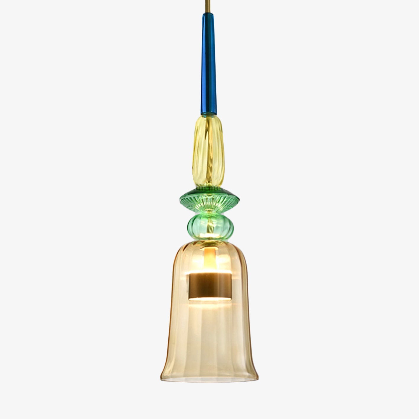 Suspension LED en Verre Coloré – Luminaire Contemporain pour Salon et Cuisine Lampes et luminaires Electro Paris F