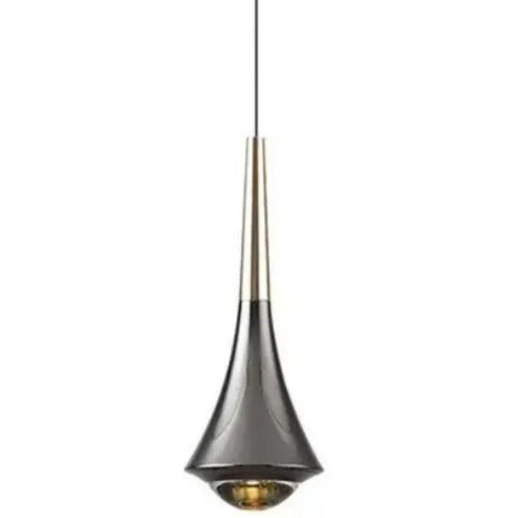 Suspension LED goutte d'eau nordique pour intérieurs modernes Ceiling Lamp Electro Paris Chrome et noir