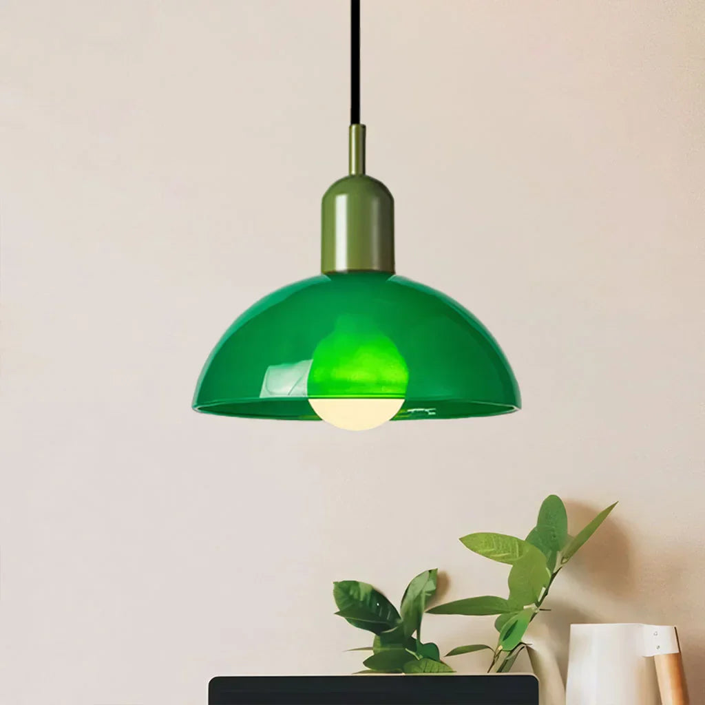 Suspension Lumineuse Moderne en Bol Multicolore – Éclairage Plafonnier Artistique Intérieur Pendants Electro Paris Vert Vert Dia 25 cm x H 22 cm