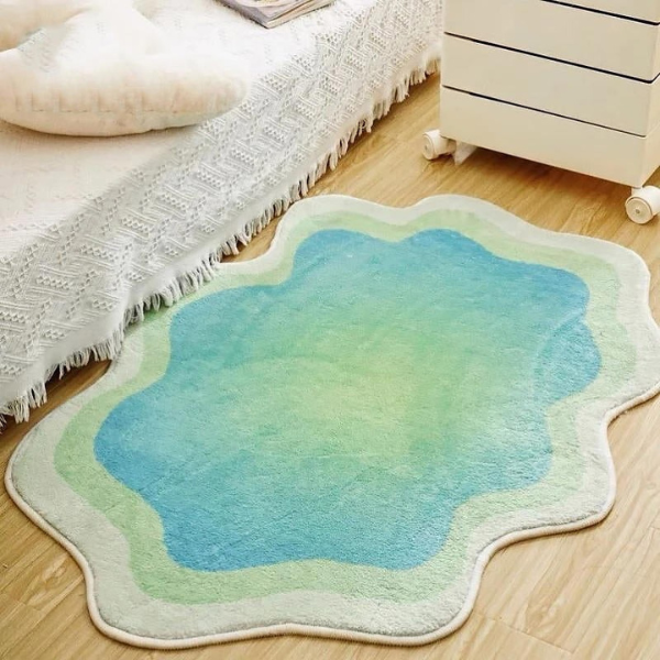 Tapis Décoratif Pastel Forme Organique