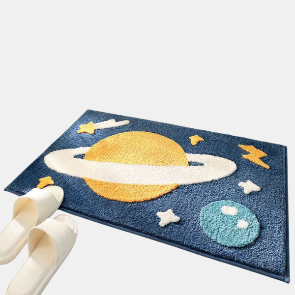 Tapis de Salle de Bain Antidérapant et à Séchage Rapide pour Douche Badmattor Electro Paris Bleu 2 40*60cm