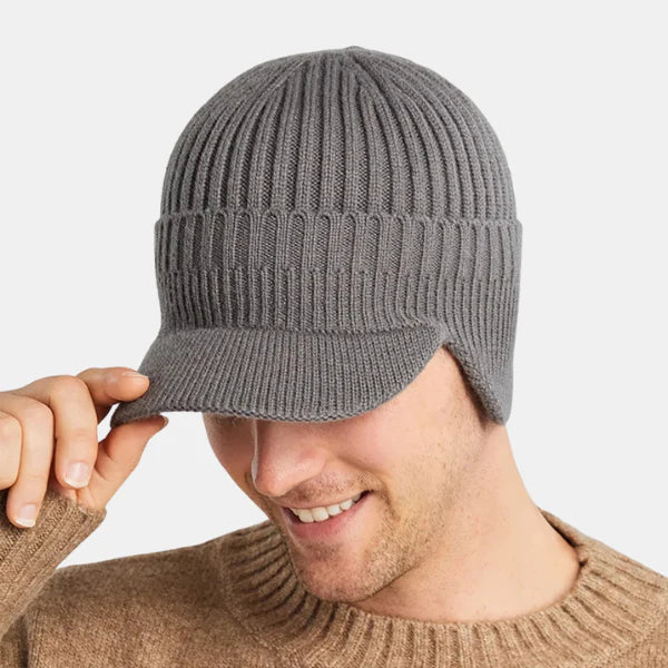 Bonnet d’Hiver pour Homme avec Visière – Chaleur et Protection Contre le Vent Beanie Electro Paris