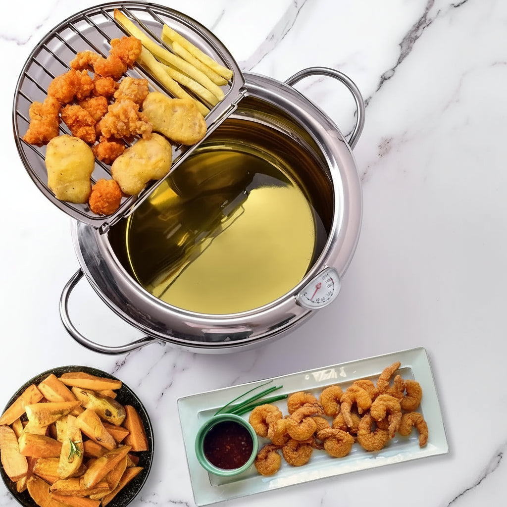 Friteuse En Acier Inoxydable Pour Des Aliments Frits Parfaits, Sécurisés Et Savoureux Cookware Electro Paris